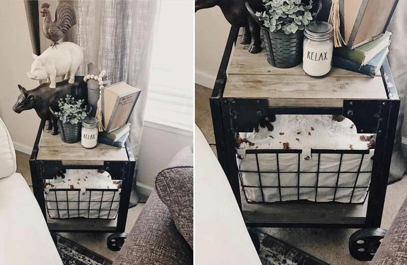 Factory Cart Side Table