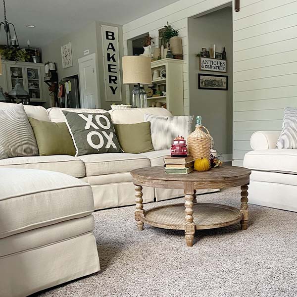 Round Cane Coffee Table