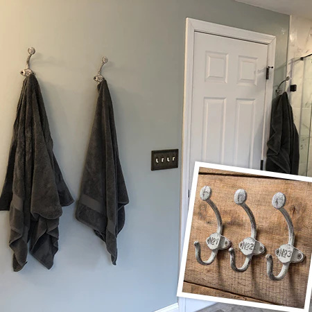 Numbered Wall Hooks, Set of 3