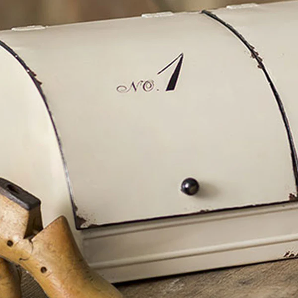 Chippy Enamel Three Door Storage Bin