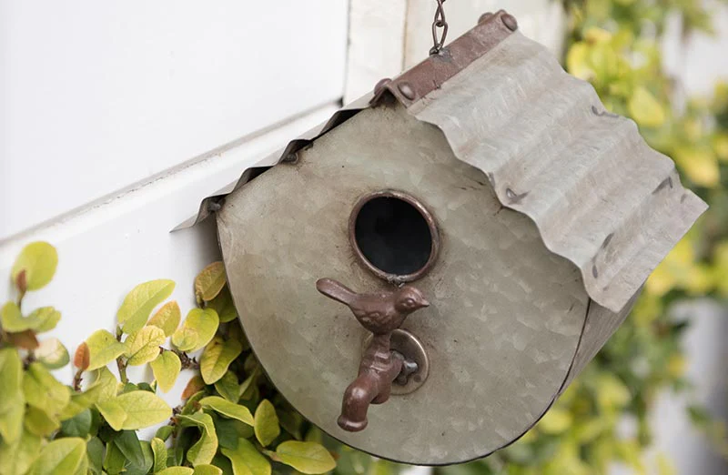 Galvanized Water Spigot Bird House