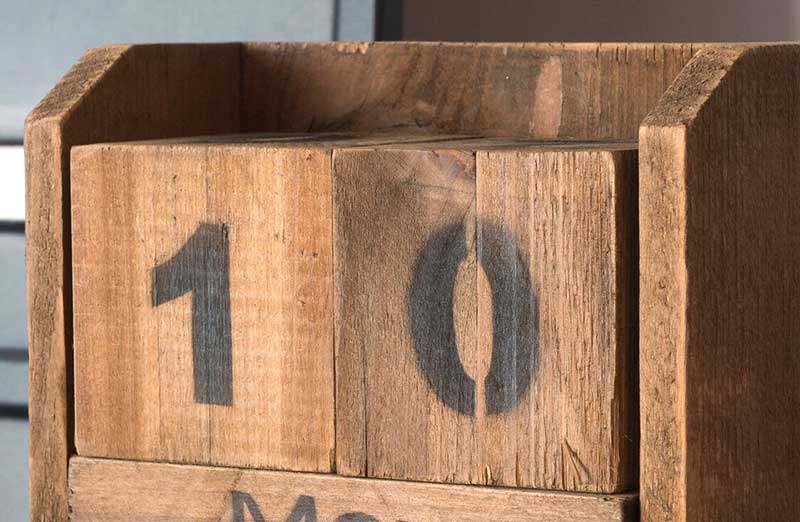 Wooden Block Calendar