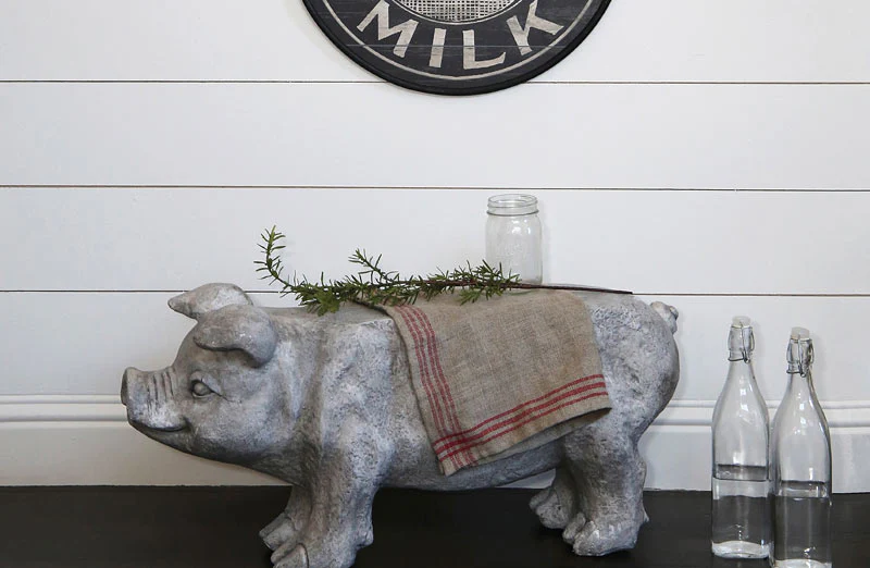 Eclectic Pig Garden Bench