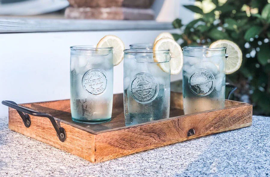 Wooden Tray with Handles, Set of 3