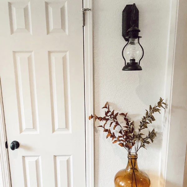 Hanging LED Lantern with Wall Bracket