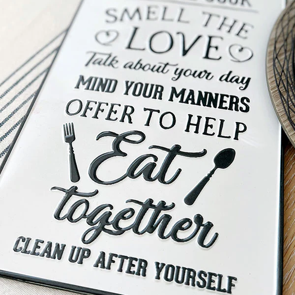 24 Inch Enamel Paddleboard Kitchen Rules Sign