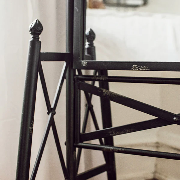 Distressed Metal Wardrobe Mirror | Industrial Farmhouse
