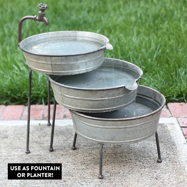 Antique-Inspired Water Pump Fountain