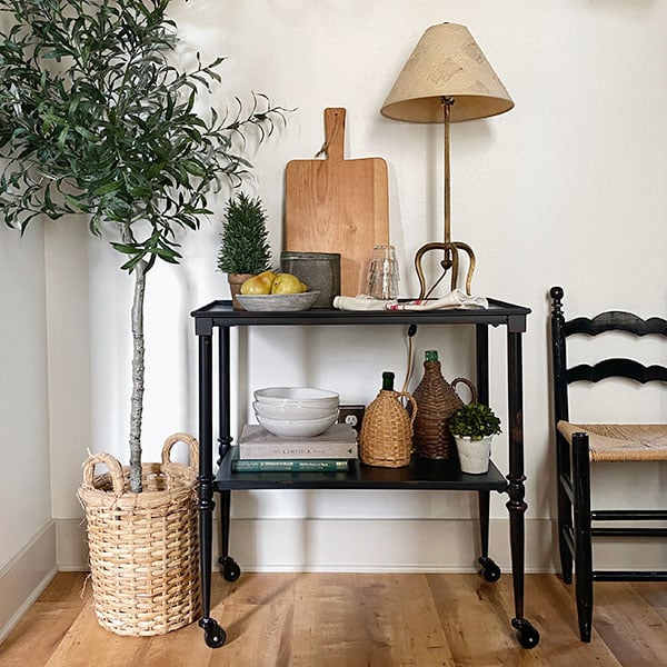 Black Metal Rolling Cart