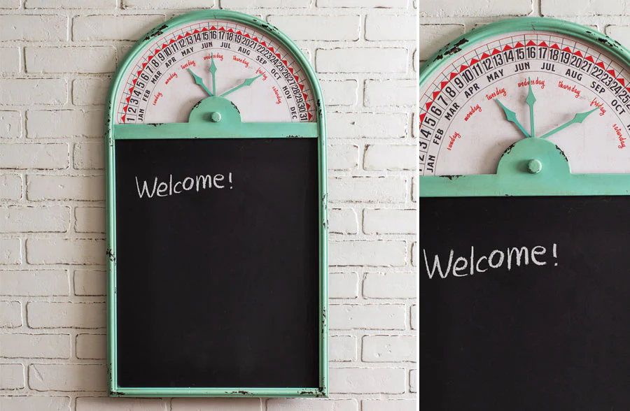 Vintage Scale Calendar with Chalkboard