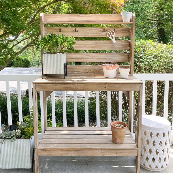 Versatile Potting Table with Hooks