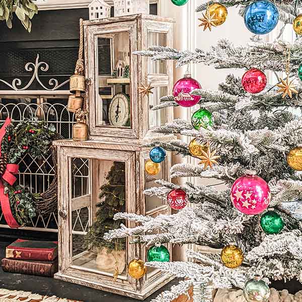 Antique Inspired Distressed Wooden Cabinets, Set of 2