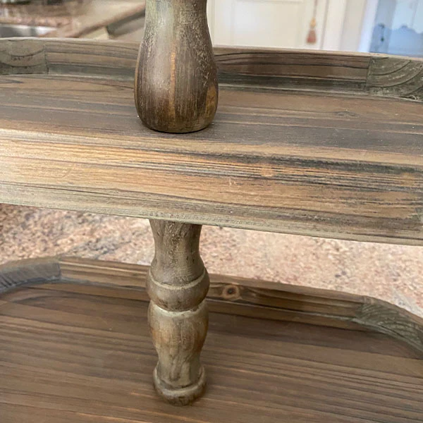 TALL Three Tier Oblong Wooden Tiered Tray