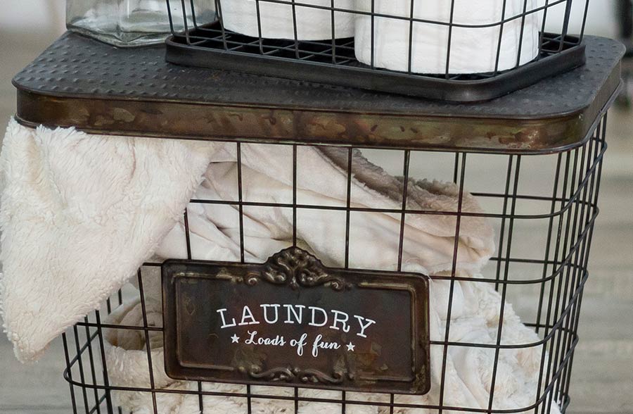 House Essentials Storage Baskets with Top, Set of 2