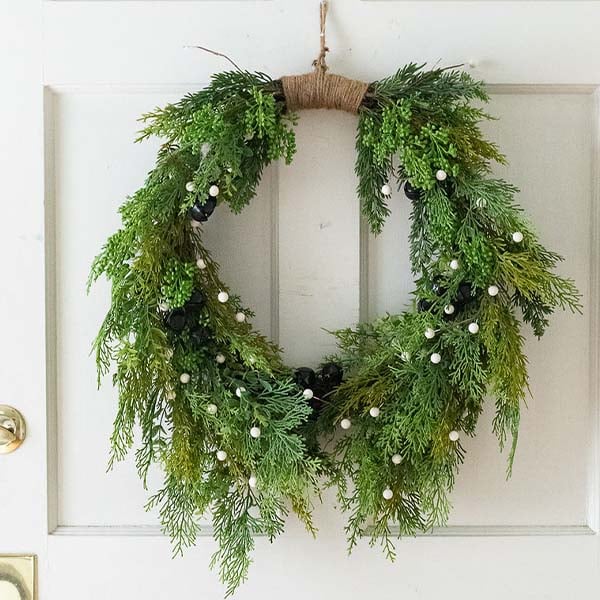 LARGE 24 Inch Juniper Berries and Bells Wreath