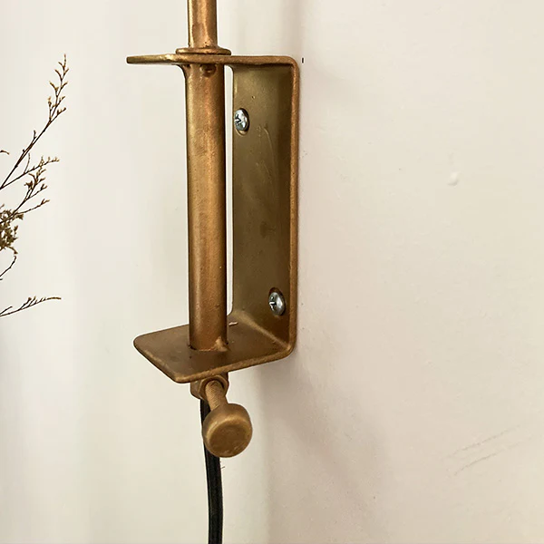 Antique Gold Gooseneck Wall Lamp