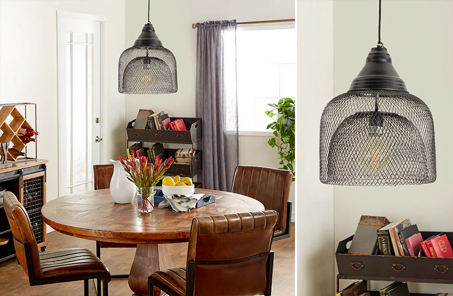 Nested Black Caged Pendant Light