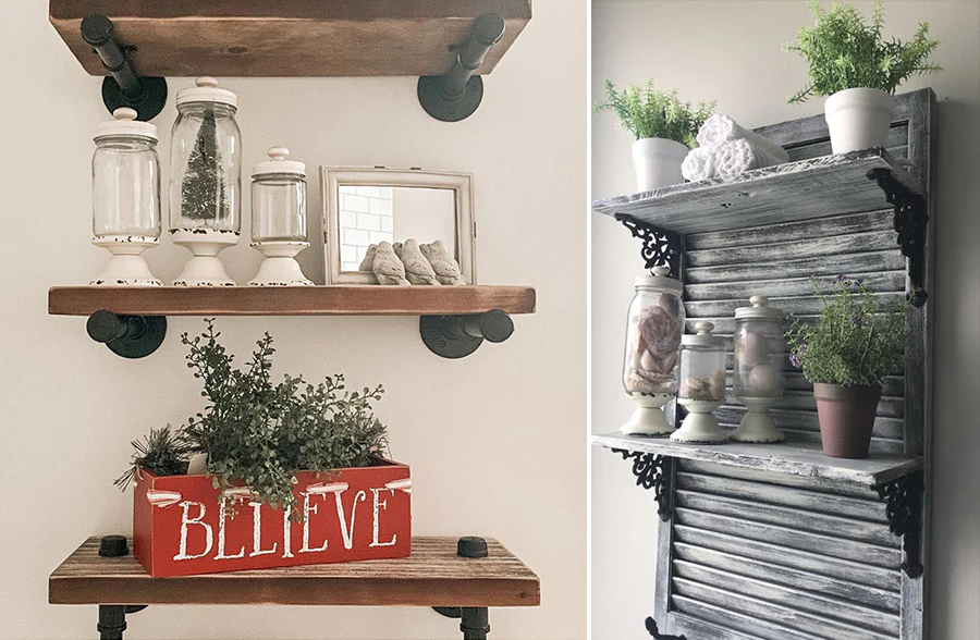 Distressed Glass Apothecary Canisters, Set of 3