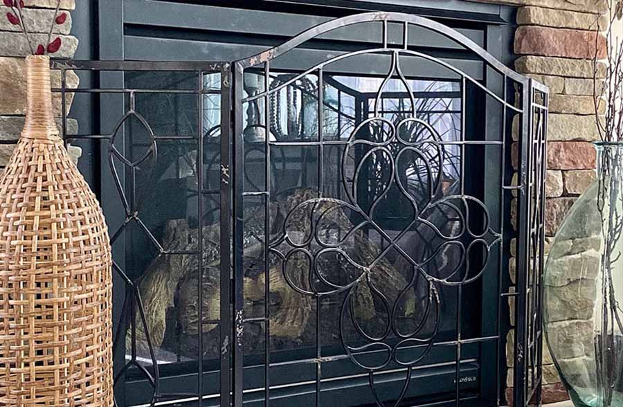HUGE Metal Fireplace Screen