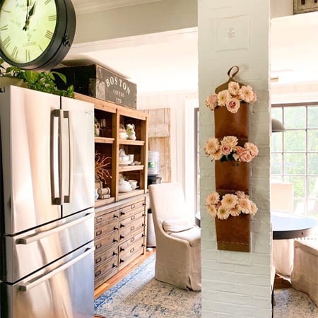 Faux Leather Pocket Wall Cubbies, Set of 3