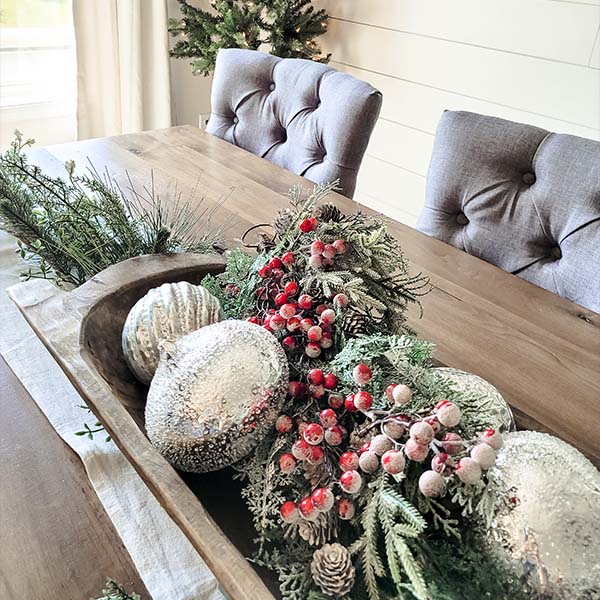 Snowy Berry and Pine Door Swag