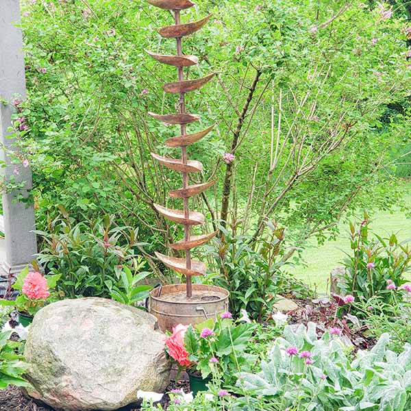 62 Inch Tall Cascading Leaf Fountain