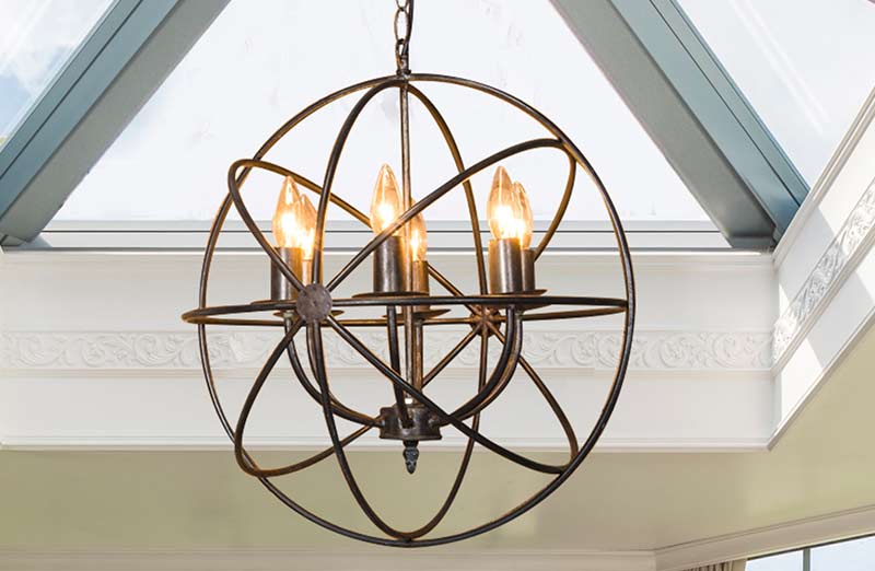Metal Sphere Chandelier