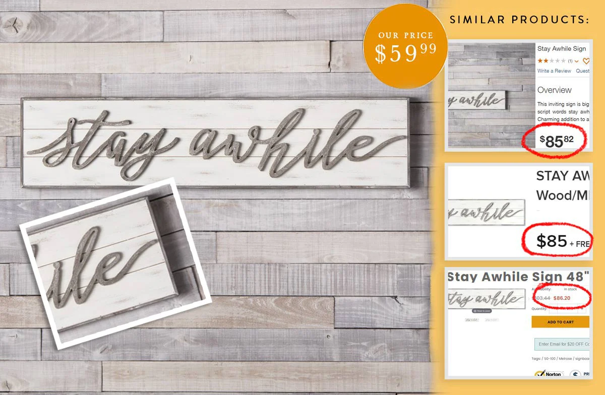 Stay Awhile Shiplap Sign