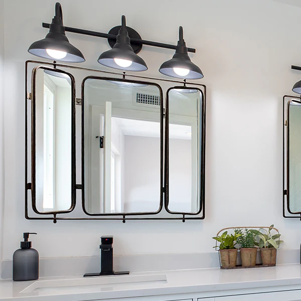 Vintage Barbershop Inspired Rotating Mirror