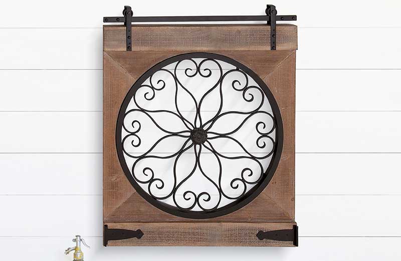 *HUGE* Ornate Rustic Barn Door Art