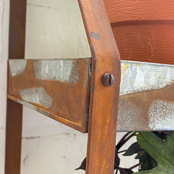 Rusted Finish Three-Tier Potting Shelves
