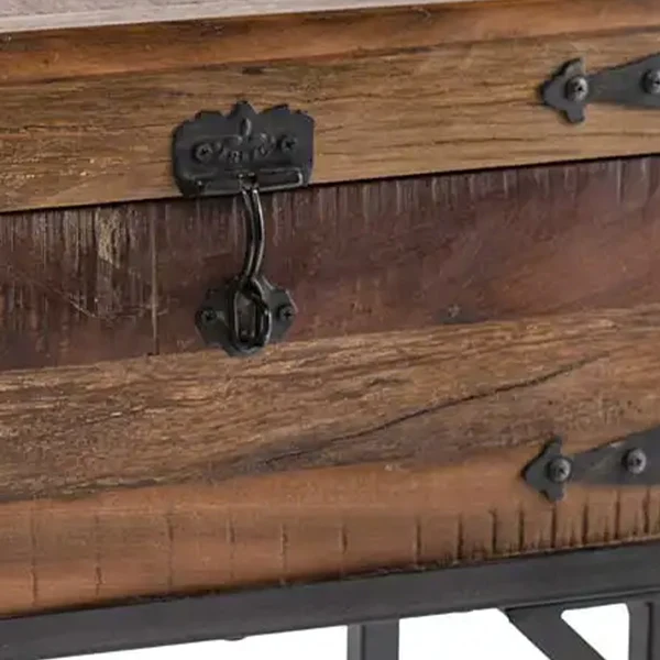Reclaimed Wood Storage Trunk Table