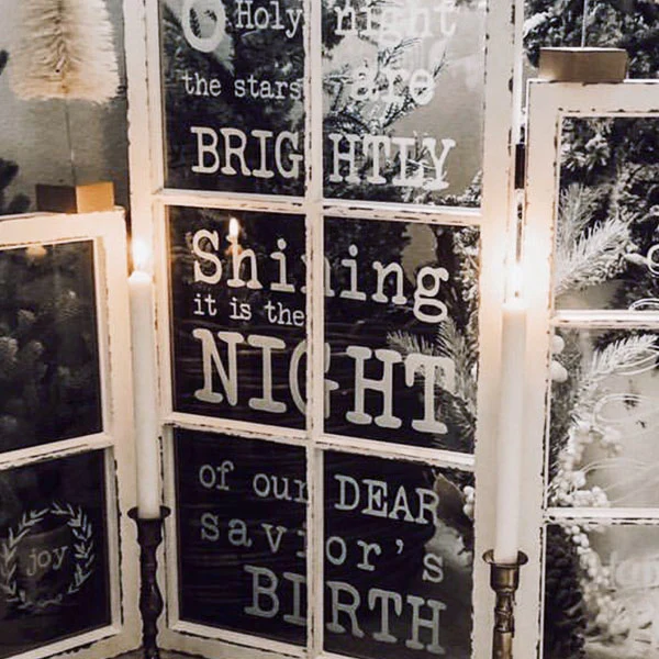 Hinged Window Pane Holiday Sign | DES Exclusive
