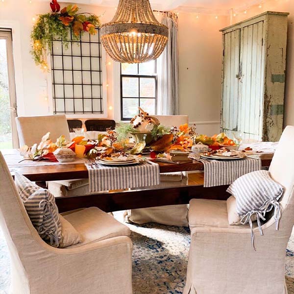 Thanksgiving Wooden Bead Garland, Set of Four