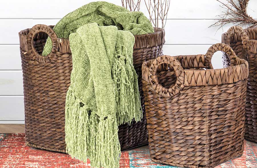 Nesting Hyacinth Storage Baskets, Set of 4