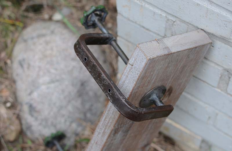 Rustic Wood Vise Shelf  Set of 2