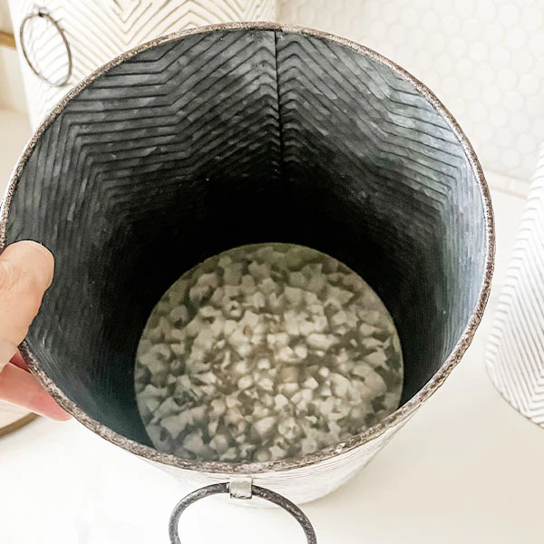 HUGE Textured Iron Canisters with Wooden Lids, Set of 3