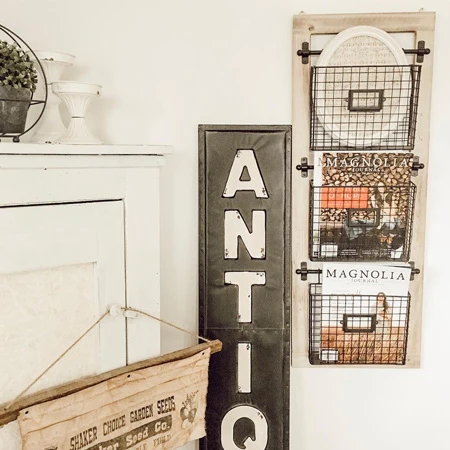 Metal Bin Wall Organizer