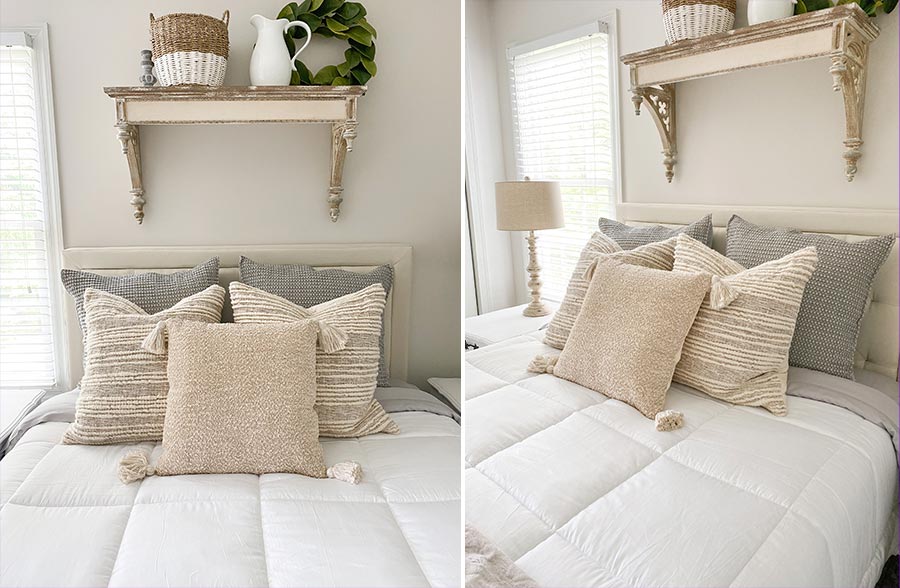 Metallic Thread Cotton Pillow