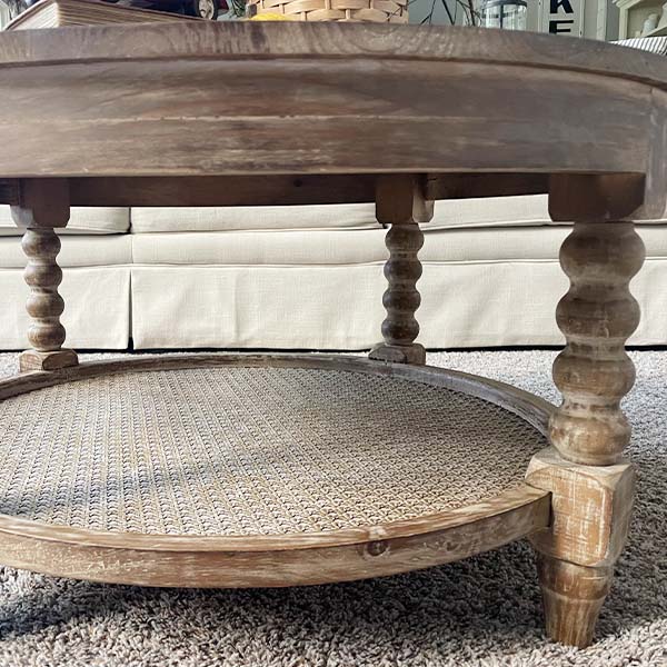 Round Cane Coffee Table