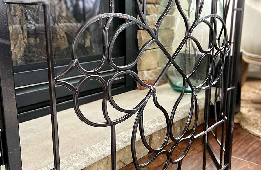 HUGE Metal Fireplace Screen