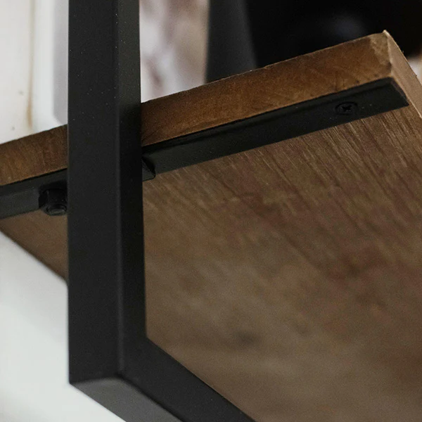 Industrial Geometric Floating Wall Shelves, Set of 3