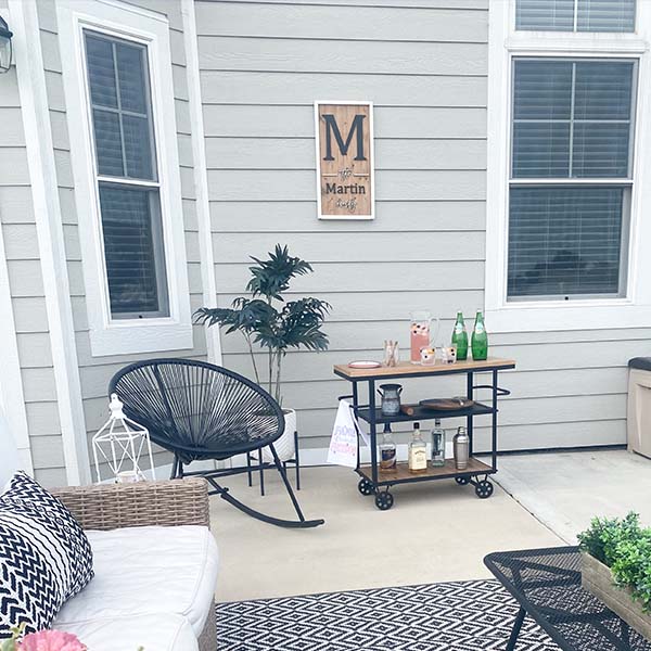 Rustic Industrial Rolling Kitchen Bar Station