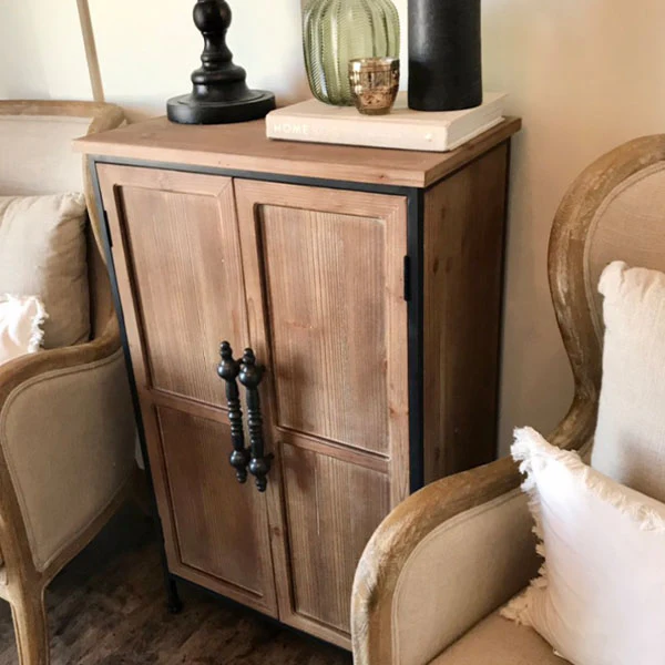 Wooden French Door Cabinet