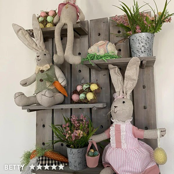 Customizable Wooden Peg Wall Shelf