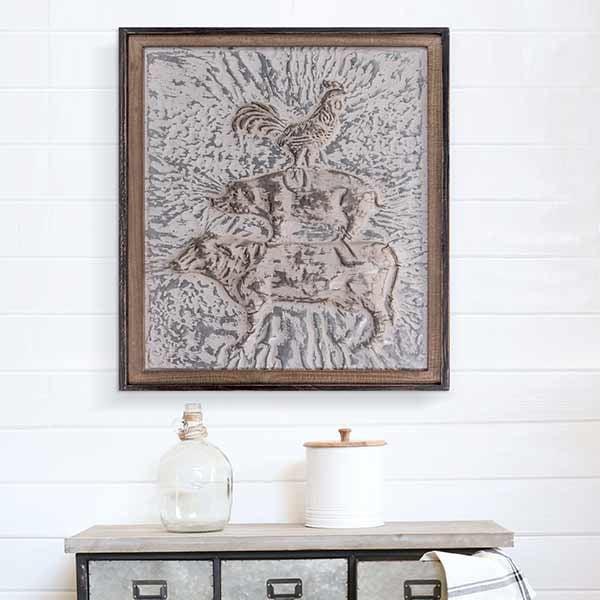 LARGE Stacked Animal Embossed Wall Sign