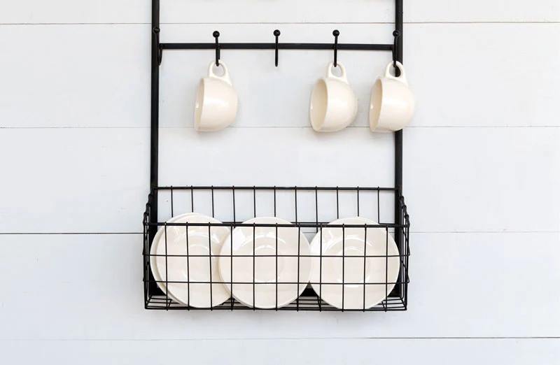 Bistro Dish Rack with Chalkboard