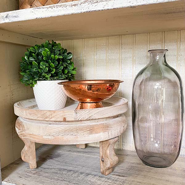 Natural Wooden Riser Stands, Set of 2