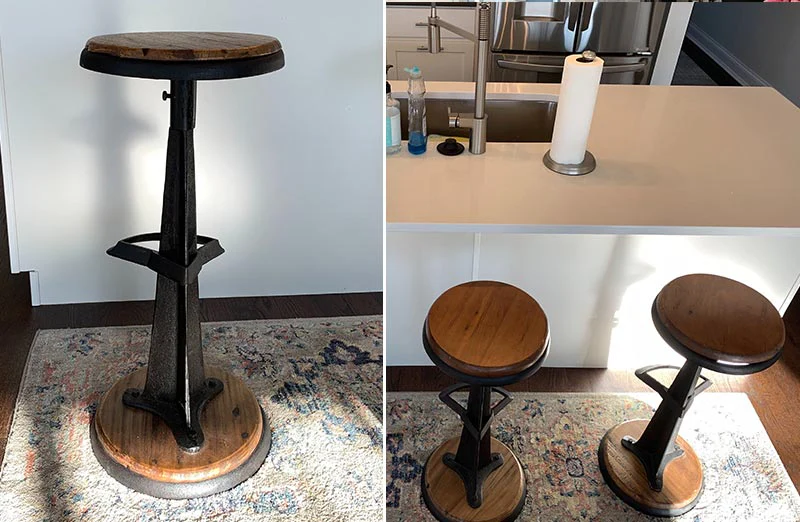 Round Industrial Bar Stool