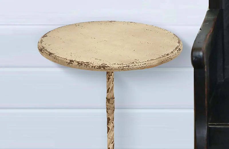 Antique Inspired Metal Side Table